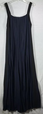 Club Monaco Navy Blue Pleated Jumpsuit Sleevless Polyester Size 2 Retail $329