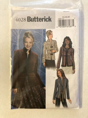 Butterick 4028 Misses Fitted Lined Hip-Length Jacket Sewing Pattern 12 ...