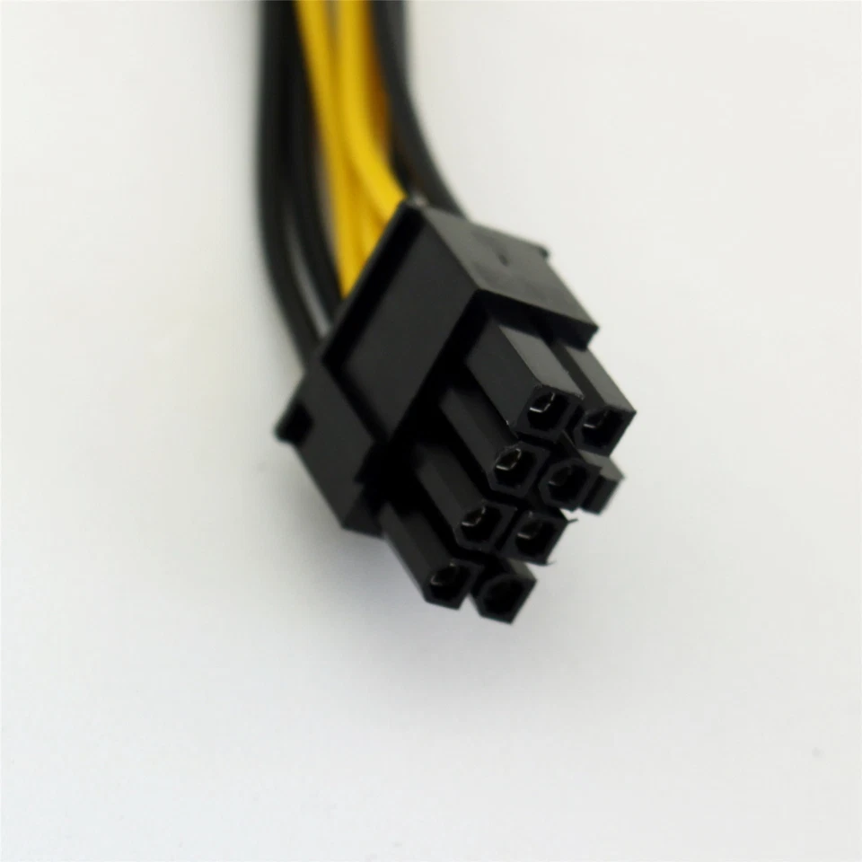 1x Dual SATA 15 Pin Male to PCI-E Express 6+2 Pin 8Pin Video Power Adapter Cable - Image 3 of 4