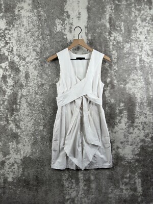 Alexander Wang Dress Womens White Wrap Sheath Sleeveless