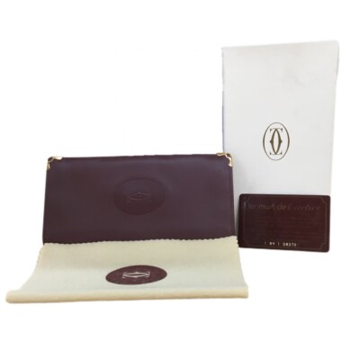 Authentic CARTIER PARIS 'Unused' Must De Cartier Wallet Leather
