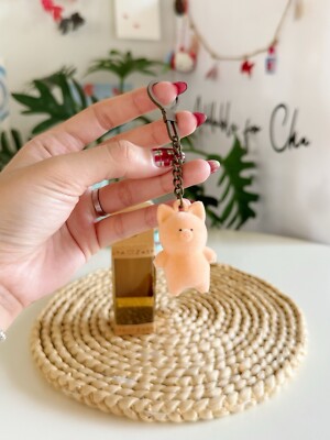 Zashikibuta Pink Pig Key Holder Vintage Sanrio