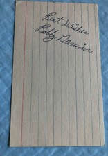 Minnesota Twins / Los Angeles Dodgers BOBBY DARWIN autographed 3x5 Index Card