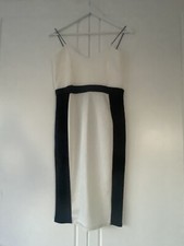 BLACK WHITE STRETCH DRESS STRAPPY BODYCON S/M NEW SUMMER PARTY HOLIDAY PRETTY 