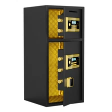 6.5 Cubic Feet Large Safe Box Double-Door Coin-operated Safe with Keypad and Key