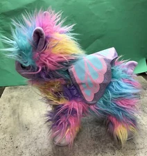 Build-A-Bear Workshop Fur Rainbow Llama With Butterfly Wings - Cute! Fast Ship!