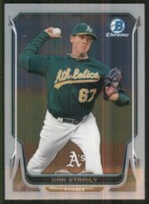 2014 Bowman Chrome #108 Dan Straily Oakland Athletics Baseball Card 35194