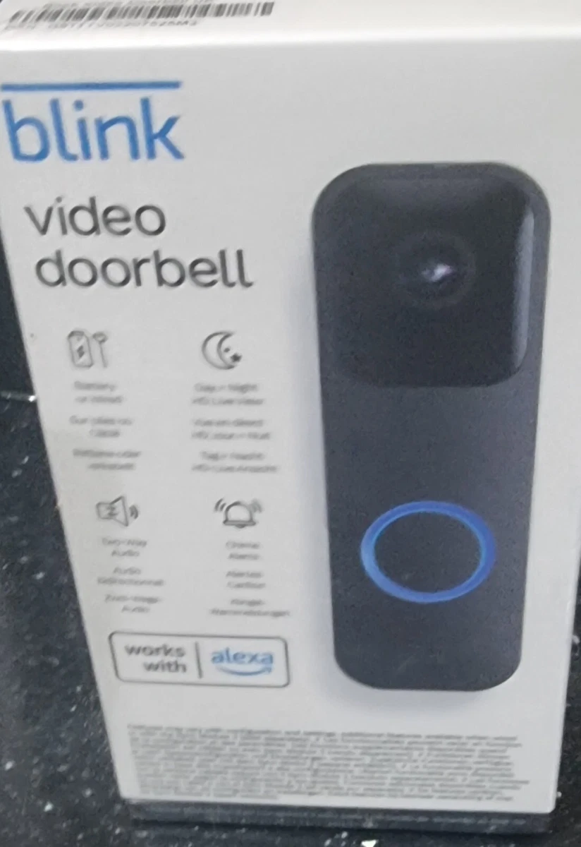 Blink Video Doorbell Full HD 1080P Works Wireless or Wired Alexa enabled Black