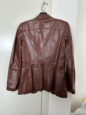 ジャケット・アウター 1980s Euro Vintage Brown Leather Jacket Vintage 1970s 1980s Wilson's Leather Chocolate Brown Leather
