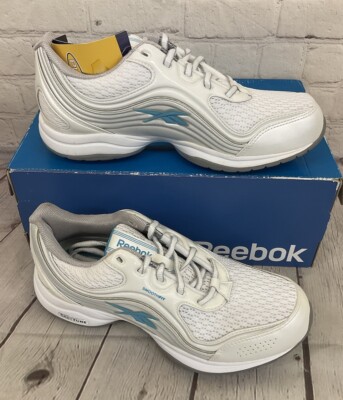 Reebok 11-J03942 Easytone Rush SF Women's Walking Shoes White Silver Blue US 5