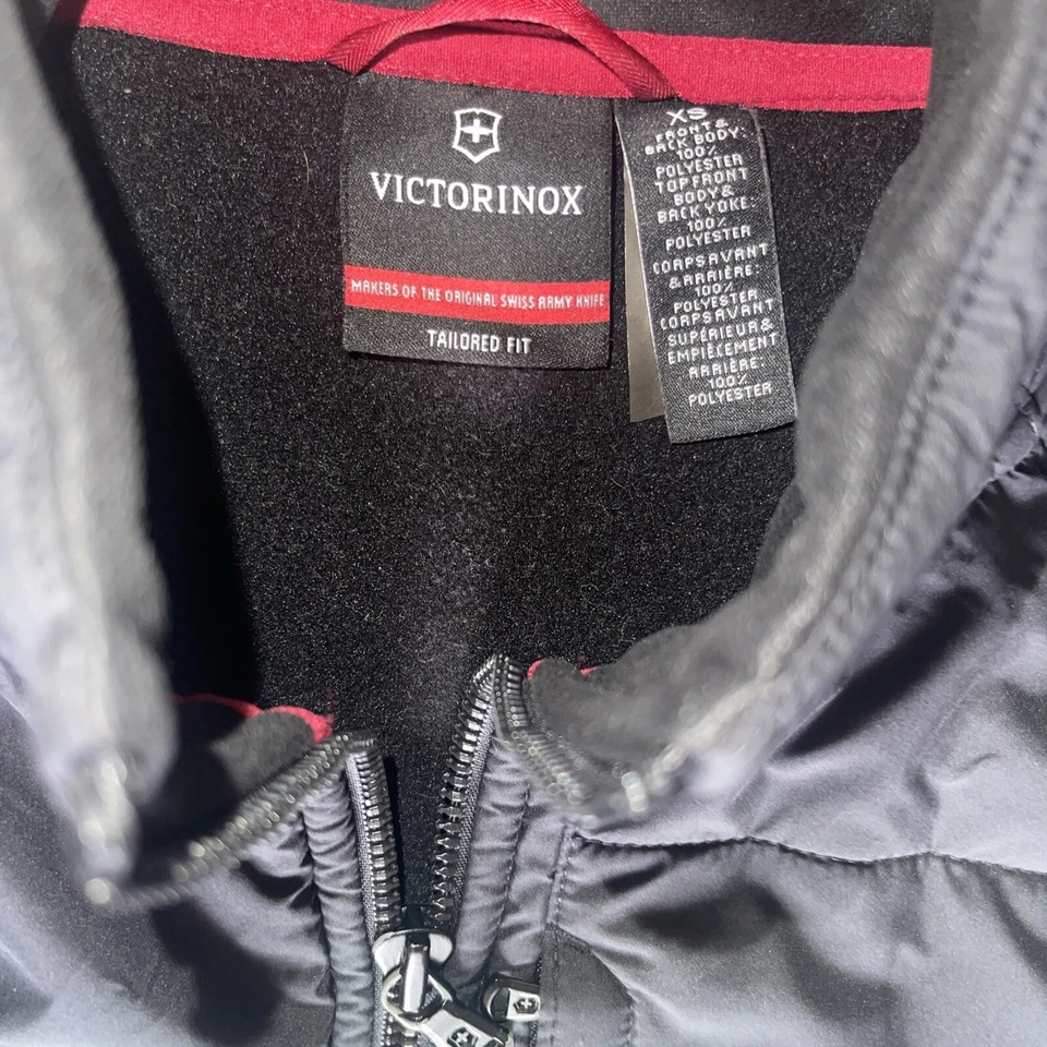 Chaqueta Victorinox Para Hombre Vintage Clásica con Cremallera Ajuste A Medida Ligera Negra Talla Xs Foto 2 de 4