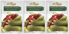 Mrs. Wages Medium Spicy Pickles Quick Process Mix, 6.5 oz (3 Packets)