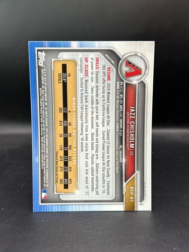2019 BOWMAN CHROME JAZZ CHISHOLM #BCP-61 - Picture 2 of 2