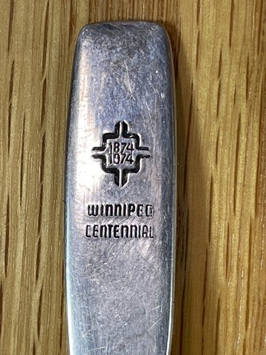 5 Souvenir Silver Plate Spoons Collectible Vintage Canada NDP BC Winnepeg - Picture 7 of 13