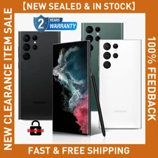 NEW SAMSUNG GALAXY S22 ULTRA 5G UNLOCKED SM-S908U GSM+CDMA ALL COLORS & MEMORY