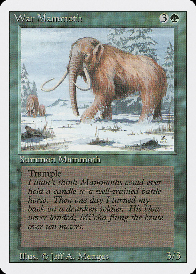 Magic the Gathering (mtg): 3ED: War Mammoth  (x 4)
