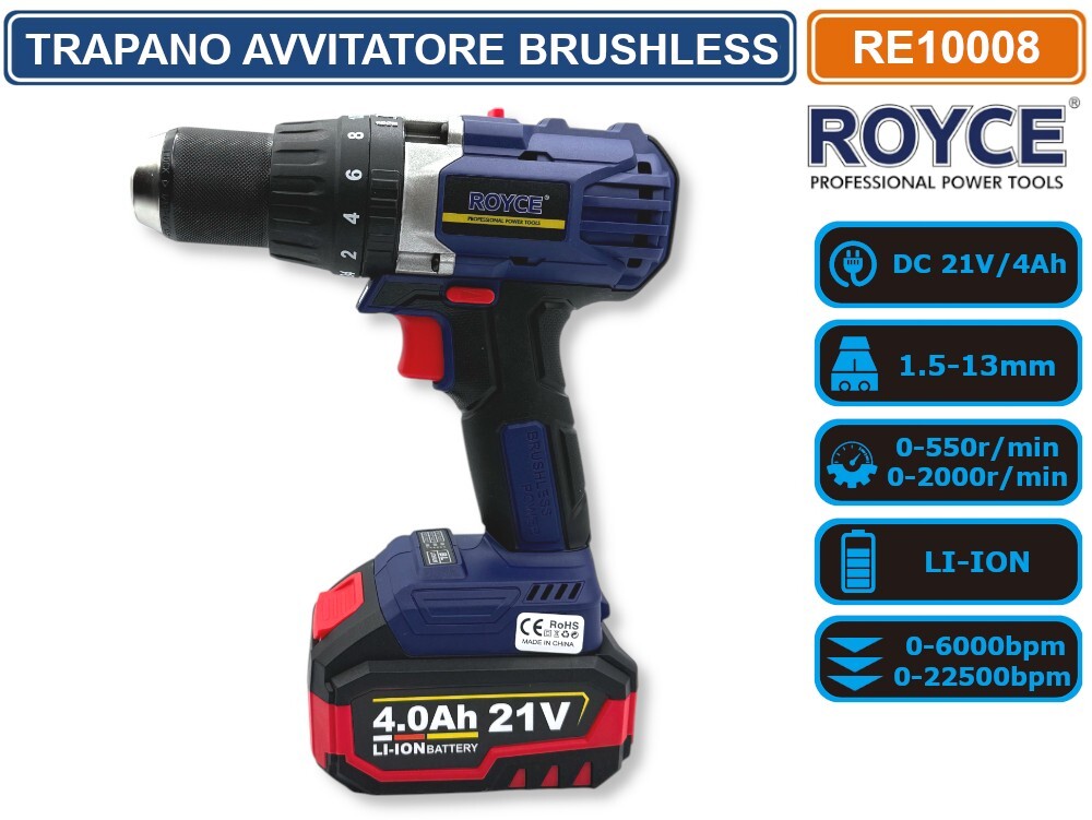 Trapano avvitatore professionale 21V con doppia batteria foto 2