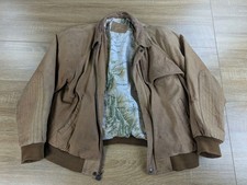 Vintage Marlboro Adventure Team Leather Jacket Mens M Map Lined Heavy Patina 90s