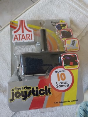 Atari 2600 Plug & Play Joystick Includes 10 Classic Arcade Video Games - New!