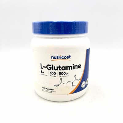 Nutricost Pure L-Glutamine Powder 500G - 100 Servings, Non-GMO & Gluten Free