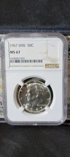 1967 P SMS NGC MS67 - Silver Kennedy Half Dollar 50c US Coin