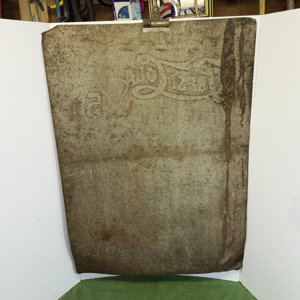 Vintage 1940s Pepsi-Cola Metal Chalkboard Menu Sign With Embarrassed ...