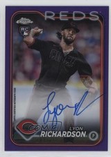 2024 Topps Chrome Rookie Purple Refractor /250 Lyon Richardson #RA-LR Auto 0ip8