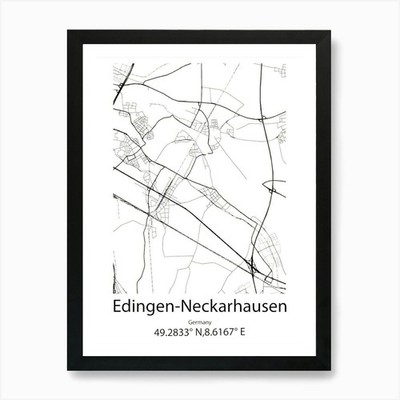 Edingen Neckarhausen, Germany Minima gerahmtes Wandbild Poster Leinwanddruck Bild