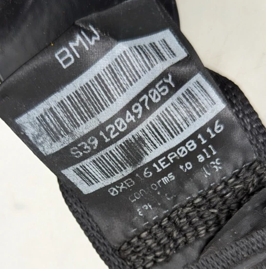 BMW X6 2008-2011 OEM CINTURÓN DE SEGURIDAD RETRACTOR CONJUNTO TRASERO IZQUIERDO LADO DEL CONDUCTOR Foto 2 de 4