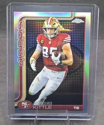 Topps Chrome 2025 #267 George Kittle SF 49ers Lightboard Logo Case Hit! SSP!  