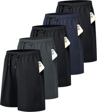 5-Pack Men s Athletic Gym Shorts Quick-Dry Basketball, Running, Workout Lightw