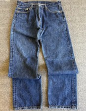 Vintage Levis 501 Jeans Mens 34x32 Blue Denim Button Fly Workwear Whiskey 2004