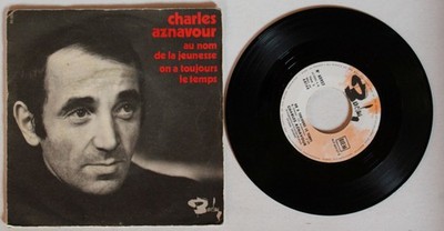 Charles Aznavour Au Nom De La Jeunesse France 7inch Vinyl Single 1968 Chanson