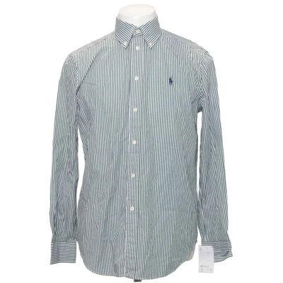 Ralph Lauren, chemise d'affaires, taille : M, vert/blanc, coton, rayures #Fts - Photo 1/4