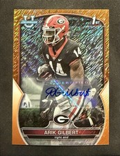 2022 Topps Bowman Chrome U - Arik Gilbert #54 Orange Shimmer /25 (AU, RC) Auto