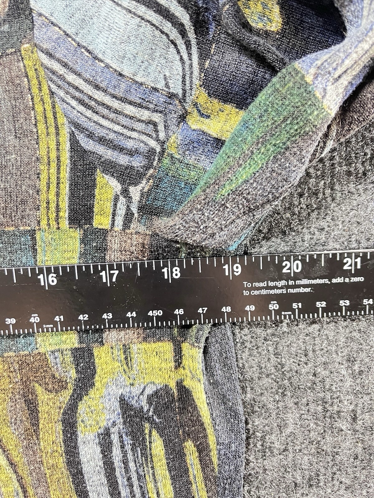 Women’s M Patchwork Top Multicolor Boho Artsy Ray… - image 3