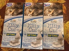 Lot Of 3 ALFAPET Kitty Cat Sifting Cat Pan Liners 10 Count Per Box EXTRA GIANT