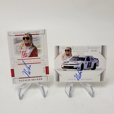 (2) ROOKIE RC 2021 Natalie Decker NATIONAL TREASURES AUTO /25 #TD-ND & WW-ND