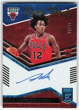 2021-22 Panini Donruss Elite Pen Pals Blue Ayo Dosunmu RC Auto #PP-ADO 33/35