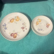 International Tableworks Stoneware Sweet Bounty 4 Dinner Plates 4 Saucers 
