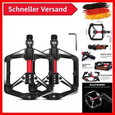 RUNYU Fahrradpedale MTB Pedale mit Reflektoren 9/16 Zoll 3 Abgedichtete Lager