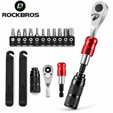 ROCKBROS 72-Tooth Ratchet Wrench Bike Repair Tool Kit Portable Bicycle Tools Set