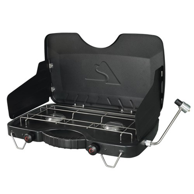 #ad Ozark Trail 2 Burner Portable Propane Camping Stove with Wind Guards $43.84