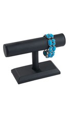 SSWBasics Small BlackFaux Leather T-Bar Display-RTA