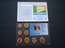 TOP Andorra Euro Proben Kursmünzensatz im Blister + Zertifikat! KMS! € Probe!
