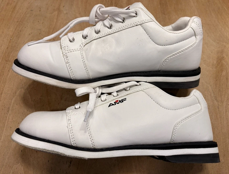 Zapatos de boliche AMF para mujer EE. UU. 8,5 blancos ¡LIMPIOS! Foto 2 de 4
