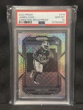 2022 Prizm James Cook Variation Mojo Prizm /25 Rookie Card #319 PSA 10