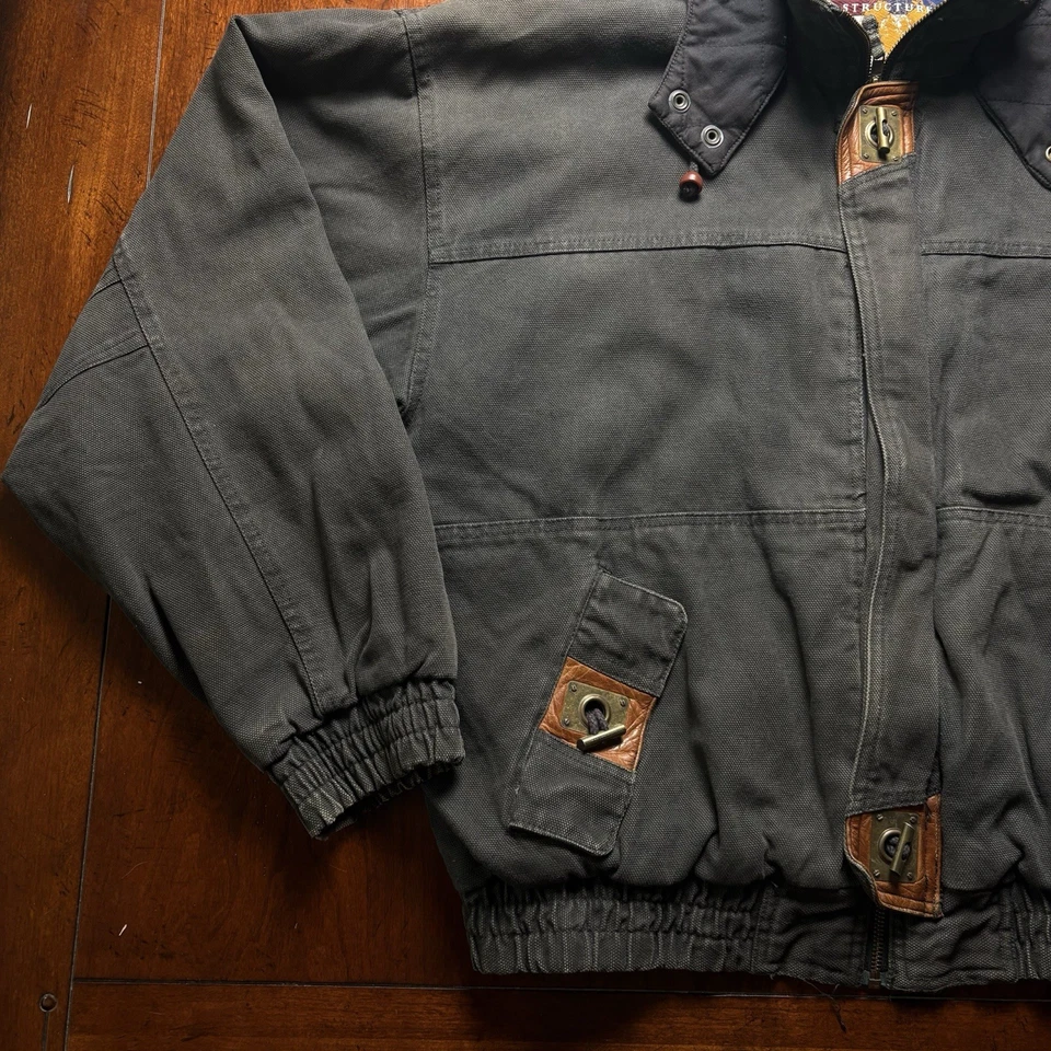 Vintage Structure Expedition Gear Jacket Men’s Medium With Removable Hood Gray - Image 3 of 4