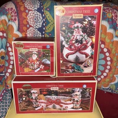 Christmas Tree Bode Lot Nutcracker Peppermint Dip Set Candy Box Dish Salt Pepper