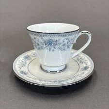 Noritake Blue Hill 2482 Cup and Saucer Replacement Contemporary Fine China